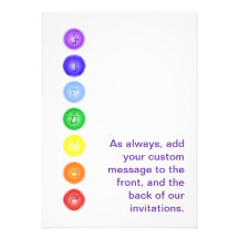 7 Chakras i en fodra Inbjudningskort