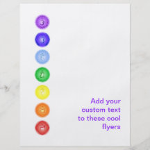 7 Chakras i en fodrareklamblad Flygblad Designs