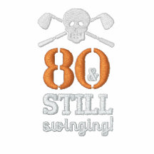 80 & stilla svänga - Golffödelsedagskjorta Broderade Polo Tröjor