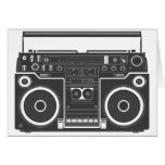 80-tal Boombox Hälsningskort