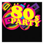 80-talparty anpassade inbjudningskort