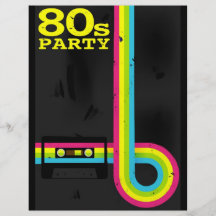80-talparty flygblad designs
