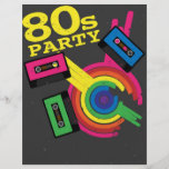 80-talparty full färg flygblad