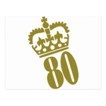80th födelsedag - numrera - åttio vykort