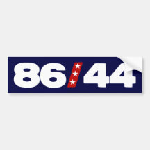 86 44 - Anti Barack Obama Bildekal