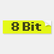 8 bet den Pixelated gult/svarten Bildekaler