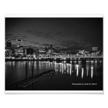 8 x 10 - Portland horisont på natten #2 Fotografi