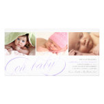8 x 4 Oh födelsemeddelande för baby | Fotokort