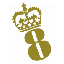 8th födelsedag - numrera - åtta vykort