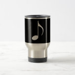 8th Musikalen noterar silver på svart Kaffe Koppar