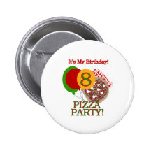 8th Pizzapartyfödelsedag Pins