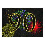 90:e födelsedagsfestinvitate anpassningsbara tillkännagivanden