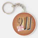 911 komplott Keychain Nyckelringar