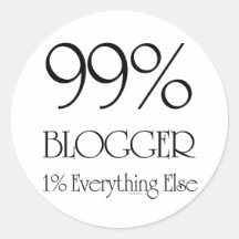 99% bloggare klistermärke