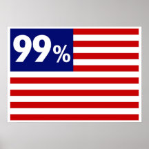 99% occupy wall street flagga på kanfas print