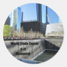 9/11 minnesmärke, världshandel centrerar, New York Runda Klistermärken
