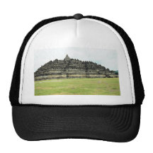9th århundrade Borobudur, buddistiska Stupa, Java, Trucker Keps