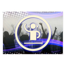 A cool DJ logo glow business card