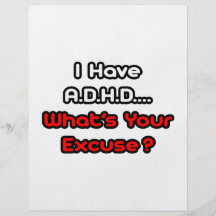 A.D.H.D… vad är din ursäkt? Custom Flyer