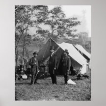 Abe Lincoln and A. Pinkerton battlefield Antietam Posters