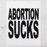 Abort suger full färg flygblad