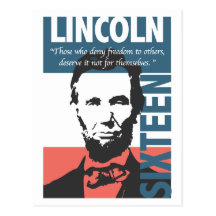 Abraham Lincoln 16th president Vykort