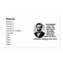 Abraham Lincoln bestämmer saken kan göras Visitkort Mall