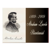 Abraham Lincoln Bicentennial jubileums- Vykort