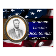 Abraham Lincoln Bicentennial jubileums- Vykort