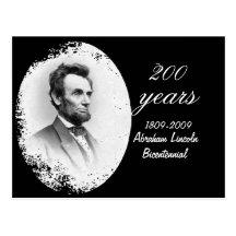 Abraham Lincoln Bicentennial jubileums- Vykort