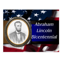 Abraham Lincoln Bicentennial jubileums- Vykort