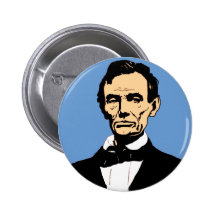 Abraham Lincoln illustration på blått Pins