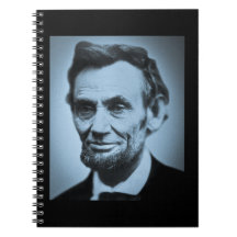 Abraham Lincoln Stereoview kortporträtt Antecknings Bok
