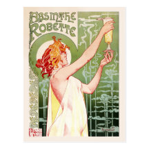 Absinthe Robette (kräm) Vykort
