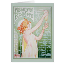Absinthe Robette (minten) Hälsnings Kort