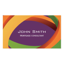 Abstract Curves Mortgage Agent Business Card