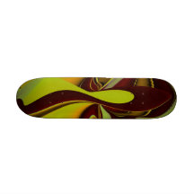 Abstract in bordo gelb schwarz skateboarddecks