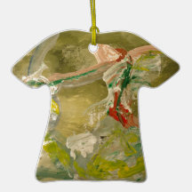 Abstract painting christmas tree ornament