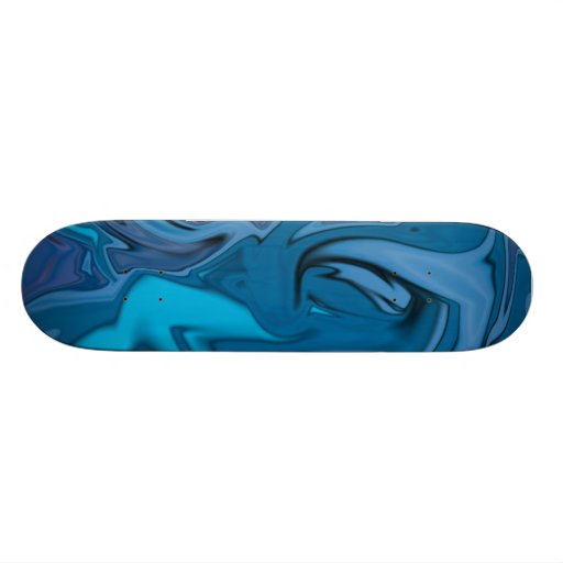 Abstrakt blått virvlar runt mönster Stateboard Skateboard Decks