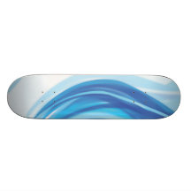 ABSTRAKT BLÅTTVIT DIGITAL VIRVLAR RUNT KALL DIGITA SKATE DECKS