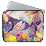 Abstrakt blom- konst 15" laptop sleeve laptopskydd fodral