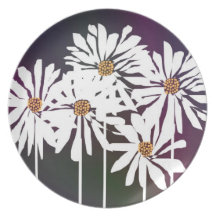 Abstrakt daisy dinner plate