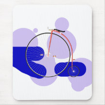 Abstrakt Deco vintagecykel Musmattor