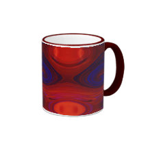 Abstrakt Digital virvlar runt Kaffe Mugg