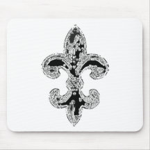 Abstrakt Fleur De Lis Mus Mattor