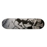 ABSTRAKT GITARRISTSVARTVIT ANPASSNINGSBARA SKATEBOARD