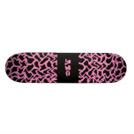 Abstrakt grafisk mönstersvart och ljus Pink. Anpassningsbara Skateboard
