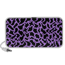 Abstrakt grafisk mönstersvart och Purple. Laptop Högtalare