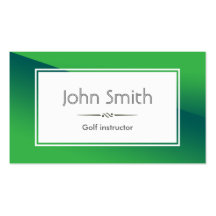 Abstrakt grön Golfvisitkort