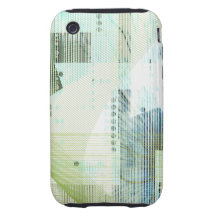 Abstrakt grön iphone case iPhone 3 tough skydd